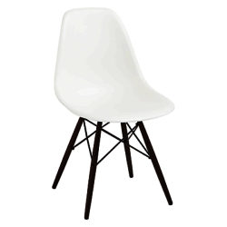 Vitra Eames DSW 43cm Side Chair White / Dark Maple